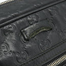 GUCCI GG Canvas Guccissima Shoulder Bag Leather Black Gold 201448 Auth 177614-17