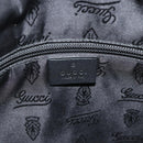 GUCCI GG Canvas Guccissima Shoulder Bag Leather Black Gold 201448 Auth 177614-18