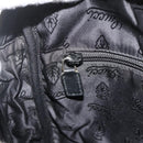 GUCCI GG Canvas Guccissima Shoulder Bag Leather Black Gold 201448 Auth 177614-21