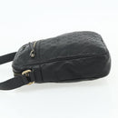 GUCCI GG Canvas Guccissima Shoulder Bag Leather Black Gold 201448 Auth 177614-3