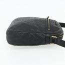 GUCCI GG Canvas Guccissima Shoulder Bag Leather Black Gold 201448 Auth 177614-4