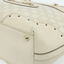 GUCCI GG Canvas Guccissima Tote Bag Leather Ivory Gold 145993 Auth 177615-10