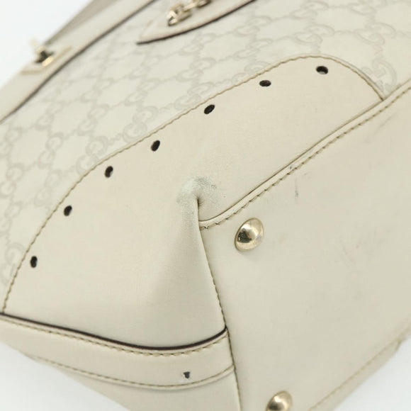 GUCCI GG Canvas Guccissima Tote Bag Leather Ivory Gold 145993 Auth 177615