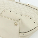 GUCCI GG Canvas Guccissima Tote Bag Leather Ivory Gold 145993 Auth 177615-12