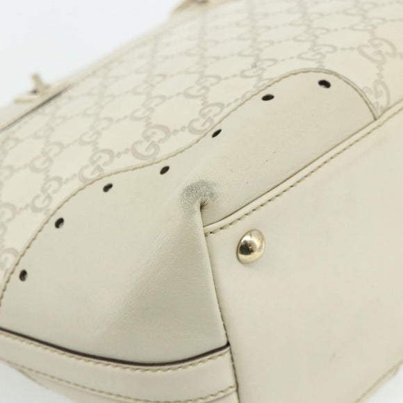 GUCCI GG Canvas Guccissima Tote Bag Leather Ivory Gold 145993 Auth 177615
