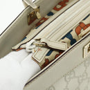 GUCCI GG Canvas Guccissima Tote Bag Leather Ivory Gold 145993 Auth 177615-14