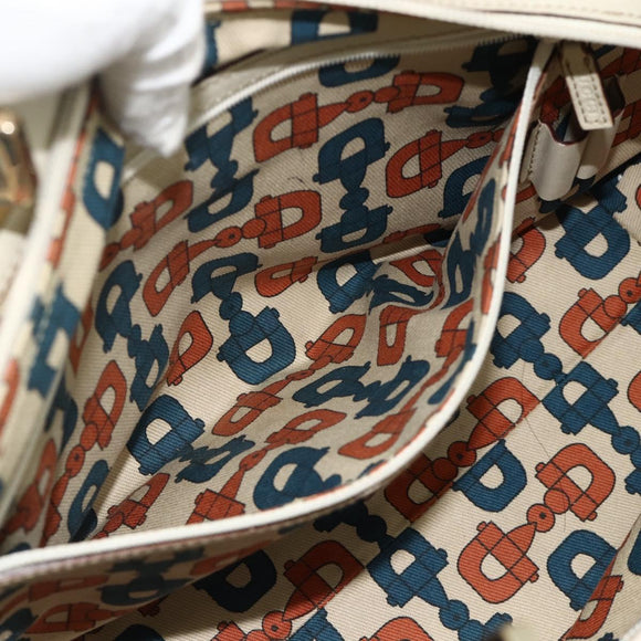 GUCCI GG Canvas Guccissima Tote Bag Leather Ivory Gold 145993 Auth 177615