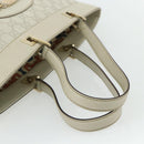 GUCCI GG Canvas Guccissima Tote Bag Leather Ivory Gold 145993 Auth 177615-7