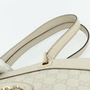 GUCCI GG Canvas Guccissima Tote Bag Leather Ivory Gold 145993 Auth 177615-8
