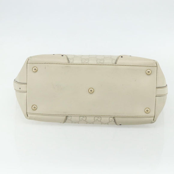 GUCCI GG Canvas Guccissima Tote Bag Leather Ivory Gold 145993 Auth 177615