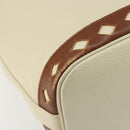 SAINT LAURENT Shoulder Bag Leather Ivory Gold Auth 177619A-11