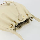 SAINT LAURENT Shoulder Bag Leather Ivory Gold Auth 177619A-6
