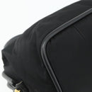 CELINE Circle Hand Bag Nylon Black Gold Auth 177620-14