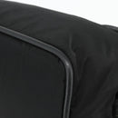 CELINE Circle Hand Bag Nylon Black Gold Auth 177620-15