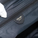 CELINE Circle Hand Bag Nylon Black Gold Auth 177620-18