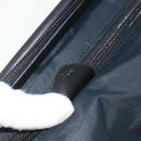 CELINE Circle Hand Bag Nylon Black Gold Auth 177620-12