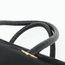 CELINE Circle Hand Bag Nylon Black Gold Auth 177620-8