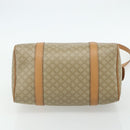 CELINE Macadam Canvas Boston Bag PVC 2-weg Beige Goud Auth 177621A-5