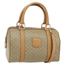 CELINE Macadam Canvas Boston Bag PVC 2-weg Beige Goud Auth 177621A-1