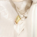 CHANEL Choco Bar Chain Shoulder Bag Lamb Skin White Silver CC Auth 177622-11