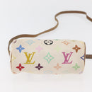 LOUIS VUITTON Monogram Multicolor Mini Speedy Hand Bag White M92645 Auth 177623-5