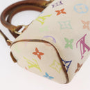 LOUIS VUITTON Monogram Multicolor Mini Speedy Hand Bag White M92645 Auth 177623-18