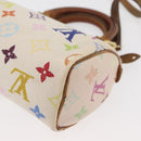 LOUIS VUITTON Monogram Multicolor Mini Speedy Hand Bag White M92645 Auth 177623-19
