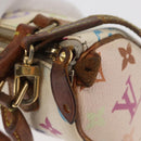 LOUIS VUITTON Monogram Multicolor Mini Speedy Hand Bag White M92645 Auth 177623-10