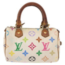 LOUIS VUITTON Monogram Multicolor Mini Speedy Hand Bag White M92645 Auth 177623-13