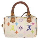 LOUIS VUITTON Monogram Multicolor Mini Speedy Hand Bag White M92645 Auth 177623-2