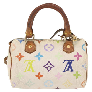 LOUIS VUITTON Monogram Multicolor Mini Speedy Hand Bag White M92645 Auth 177623 - 0