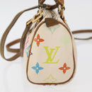 LOUIS VUITTON Monogram Multicolor Mini Speedy Hand Bag White M92645 Auth 177623-3