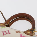 LOUIS VUITTON Monogram Multicolor Mini Speedy Hand Bag White M92645 Auth 177623-14