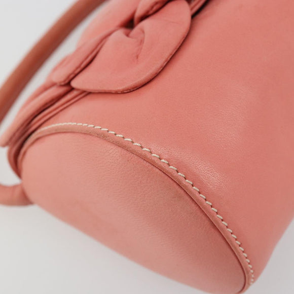 LOEWE Handtas Leer Roze Goud Auth 177624A