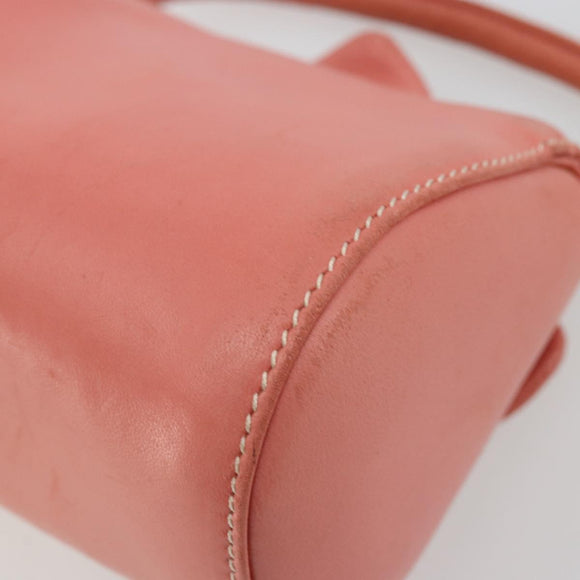 LOEWE Handtas Leer Roze Goud Auth 177624A