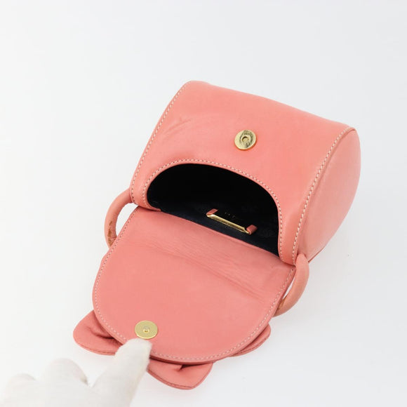 LOEWE Handtas Leer Roze Goud Auth 177624A
