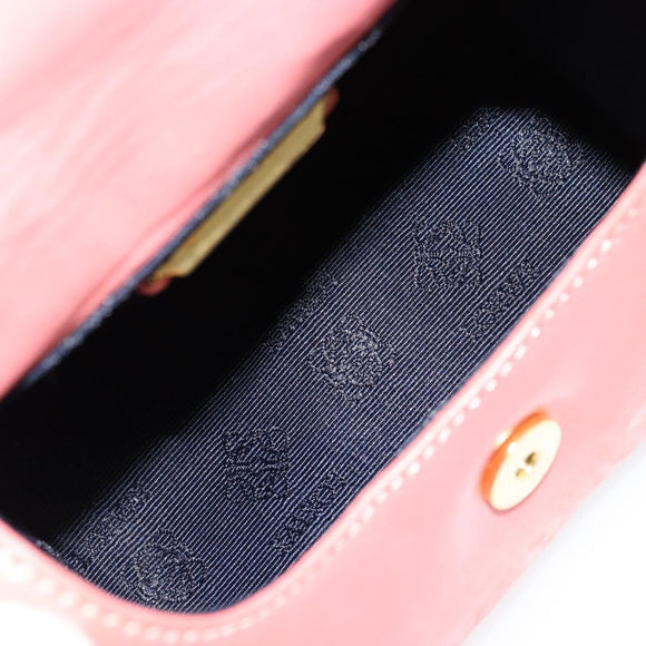 LOEWE Handtas Leer Roze Goud Auth 177624A