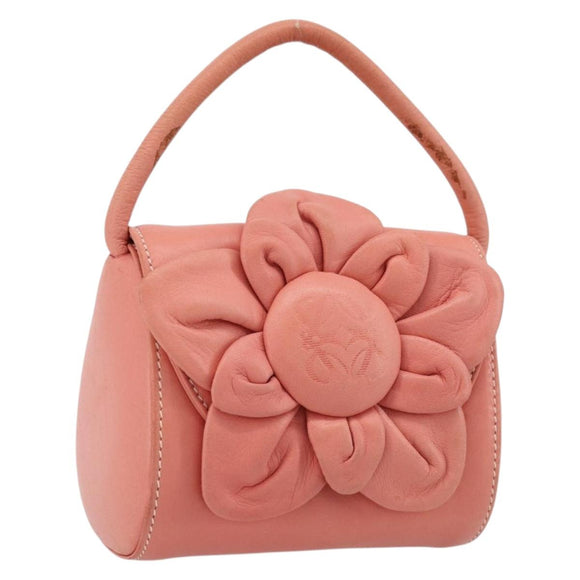 LOEWE Handtas Leer Roze Goud Auth 177624A