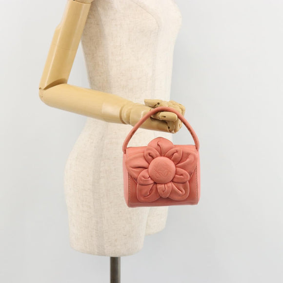 LOEWE Handtas Leer Roze Goud Auth 177624A