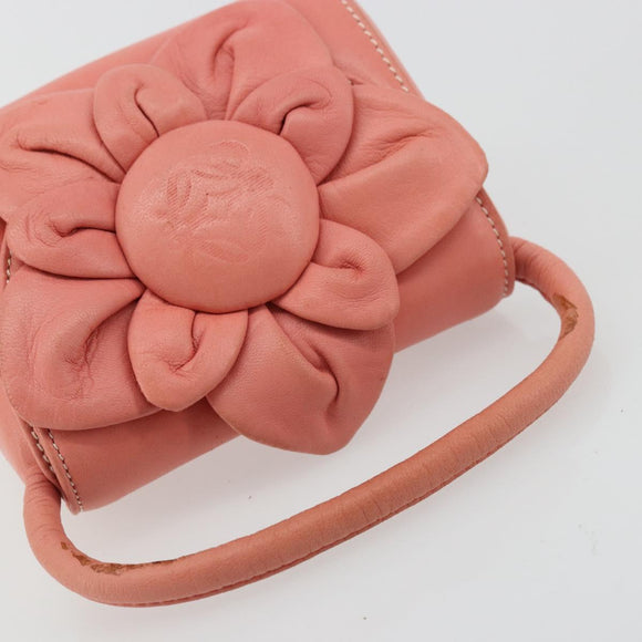LOEWE Handtas Leer Roze Goud Auth 177624A