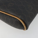Christian Dior Honeycomb Canvas Shoulder Bag PVC Black Gold Auth 177626-11