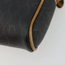 Christian Dior Honeycomb Canvas Shoulder Bag PVC Black Gold Auth 177626-12
