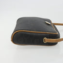 Christian Dior Honeycomb Canvas Shoulder Bag PVC Black Gold Auth 177626-4