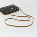 Christian Dior Honeycomb Canvas Shoulder Bag PVC Black Gold Auth 177626-7