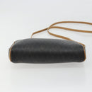 Christian Dior Honeycomb Canvas Shoulder Bag PVC Black Gold Auth 177626-9