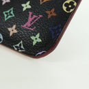 LOUIS VUITTON Multicolor Pochette Cles NM Coin Purse Black M60279 Auth 177627SAM-14
