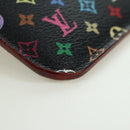 LOUIS VUITTON Multicolor Pochette Cles NM Coin Purse Black M60279 Auth 177627SAM-15