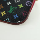 LOUIS VUITTON Multicolor Pochette Cles NM Coin Purse Black M60279 Auth 177627SAM-16
