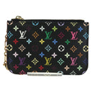 LOUIS VUITTON Multicolor Pochette Cles NM Coin Purse Black M60279 Auth 177627SAM-13