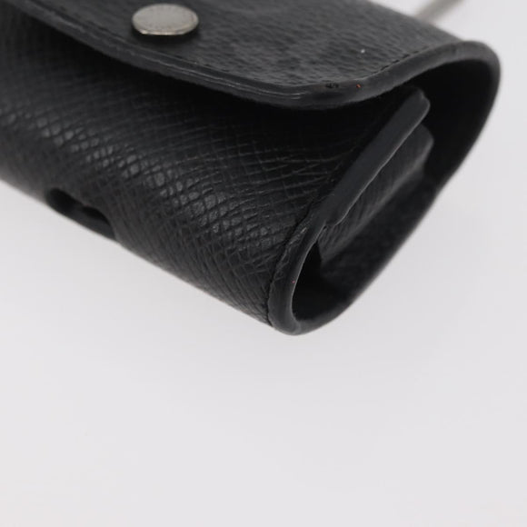 LOUIS VUITTON Monogram Eclipse Etui Earphone Case Zwart N00341 LV Auth 177630A